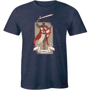 Deus Vult God Wills It Skinhead Oxblood T-shirt